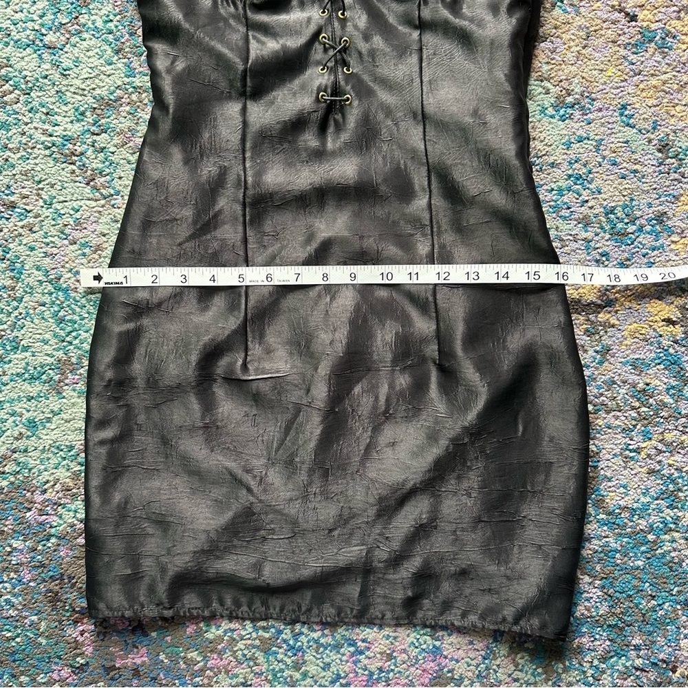 🦇Vintage Y2K Halloween Gothic Paris Laceup Dress🦇 - Picture 14 of 16